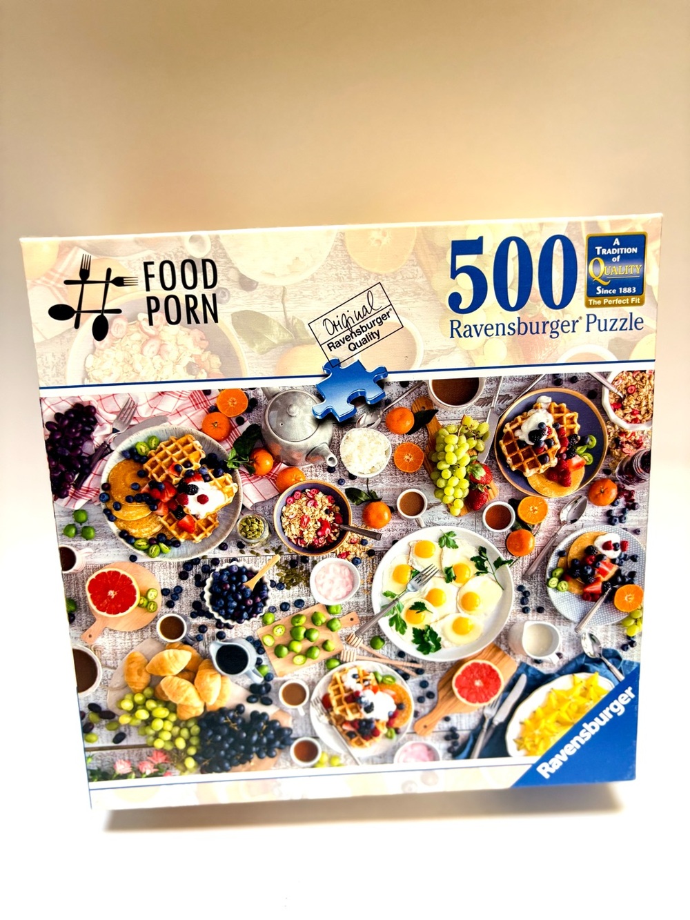 Ravensburger | "The Funky Brunch" Large Piece 500pc Breakfast Food Jigsaw Puzzle